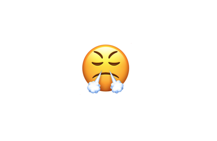 angry snorting steam emoji image