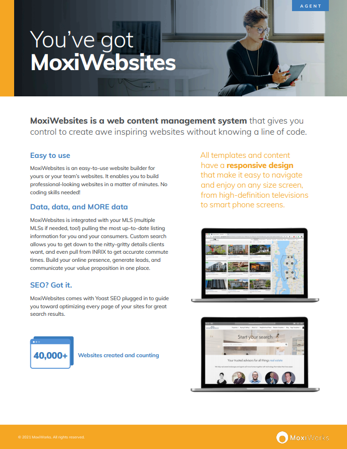 MoxiWebsites Flyer For Agents